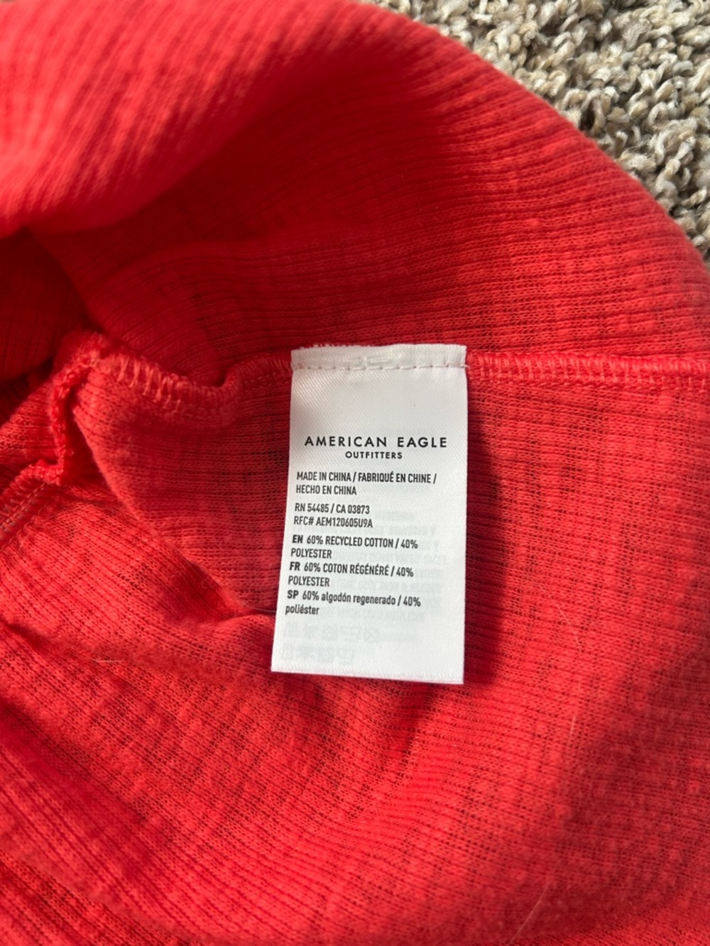 American Eagle Outfitters Red Ruffle Tie-Front Camisole - Picture 4 of 4